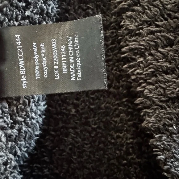 Barefoot Dreams Charcoal Ribbed Cardigan - Picture 5 of 8